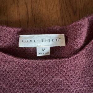Lovestitch Cozy Purple Crew Neck Sweater